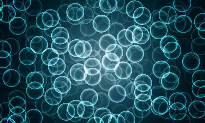 Abstract circle bubbles color background. bright light.