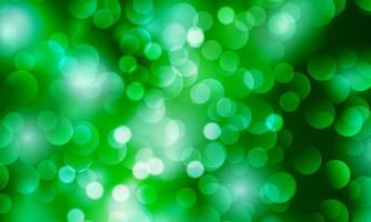 Abstract green light background with bokeh effect. circle blur. vector