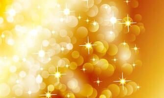 Abstract gold light background with bokeh effect. circle blur and sparkle. vector