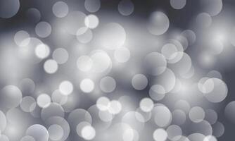 abstract white bokeh lights effect background. circle blur dark background. vector