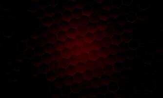 3D Futuristic honeycomb mosaic dark red background. hexagon grid cell pattern with light. vector