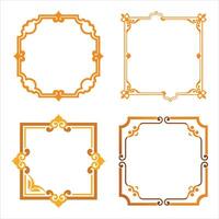 Four different ornate frames for a design vector