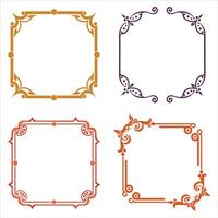 Four different ornate frames for a design vector