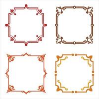 Four different ornamental frames for a design vector
