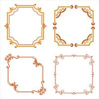 Four different ornate frames for a design vector