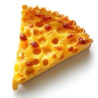 a piece of cheese with holes on it photo