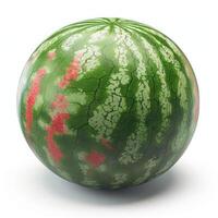 A realistic image of a ripe, juicy watermelon. photo