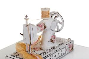 decorative sewing machine on a white background photo