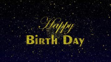 Happy Birthday Text animated style. HBD to you animation. Happy Birth Day to you stylish Text video