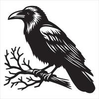 Crow, Minimalist and Simple Silhouette vector