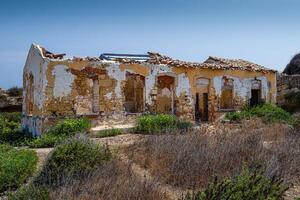 Ancient ruins in the reserve of the plemmirio in Siracusa photo