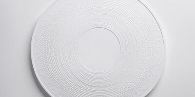 White Circular Embossed Design Abstract Background photo