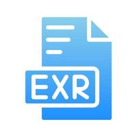 Exr file type document Icon, with gradient fill. can be used for applications and websites vector