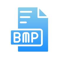 Bmp gradient document icons for various file types. vector