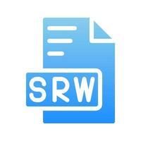 Srw document files icons. with gradient style can be used for websites, UI and mobile apps. vector