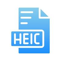Heic document extension gradient fill icons. files format icon for a fresh look. vector
