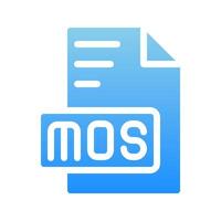 Mos document files type Icon, symbol with gradient fill color. vector