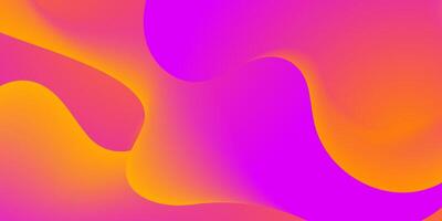 Bright purple, pink, and orange colorful liquid fluid mesh abstract background with gradient soft color on background. vector