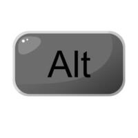 Alt key button or key board computer on white background vector