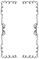 A black and white frame with swirls vector