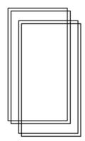 Simple double line frame vector