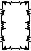 Simple line border frame vector