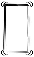 Simple border frame line art vector