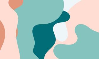 Abstract freeform geometric background. Modern liquid shape with soft tone color mixed vector