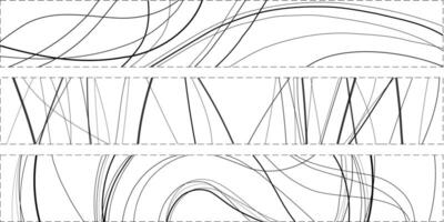 drawing of black and white lines pattern vector