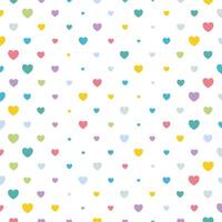 colorful heart shape pattern background vector