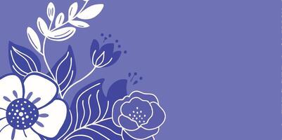 A purple background with a flower design vector