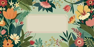 Floral frame with place for text vector
