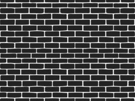 Pattern of black and white bricks arranged in a traditional horizontal layout vector