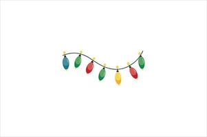 christmas string lights vector