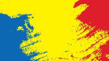 Primary colors background, blue, red, and yellow.Modern design colorful art with paint brush style. illustration. vector