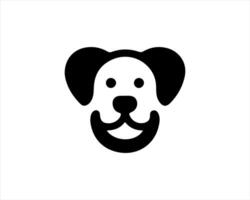A black and white dog with a mustache vector
