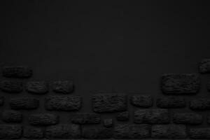 Black Beige stone building wall. Interior of a modern loft. Background for design. building wall. Interior of a modern loft. Background for design photo