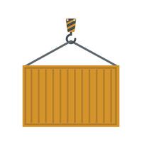 Cargo container icon. Flat illustration of cargo container icon for web design vector