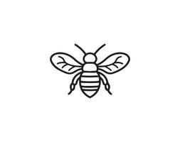 Bee icon. Black bee icon on white background. vector