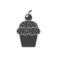 Cupcake icon illustration isolated on white background vector