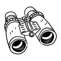 A hand drawn icon of binoculars vector