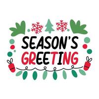 A flat sticker of season greeting typography vector
