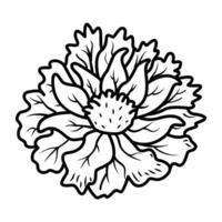 A doodle style icon of coral bloom vector