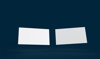 namecard white isolated square mockup empty blank company branding business organization corporate identity blue background design card banner paper print message portfolio document information sheet photo