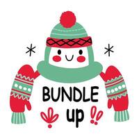 A flat sticker of a santa clause holding a map vector