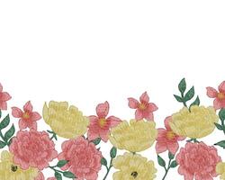Red and Yellow Watercolor Flower Rose Background vector