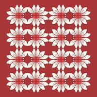 Red Floral Pattern for Holiday Theme vector