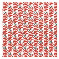 Red and White Ornaments Pattern for Christmas vector