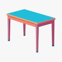 Table isometric illustration vector