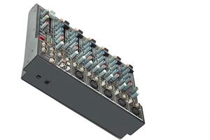 Mixing console for controlling the volume, frequencies of musical instruments photo